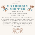 Callington St Mary's - Saturday Supper